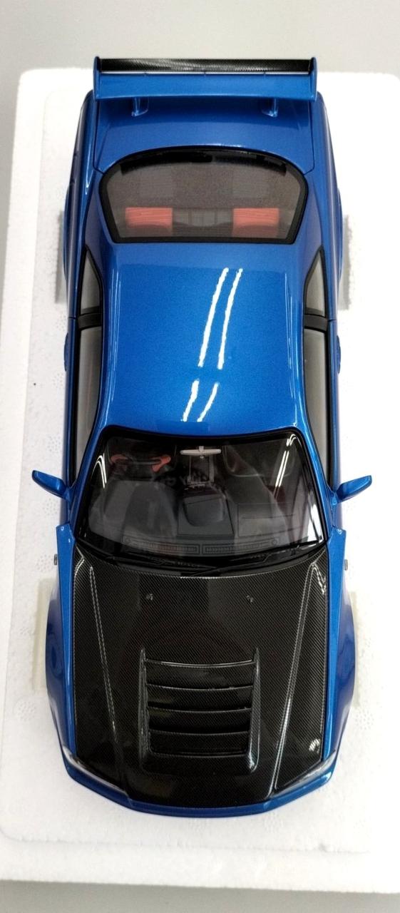Laden Sie das Bild in Galerie -Viewer, AUTOart 1/18 Nismo R34 GT-R Z-tune (Bayside Blue/Carbon Black Hood)– Used
