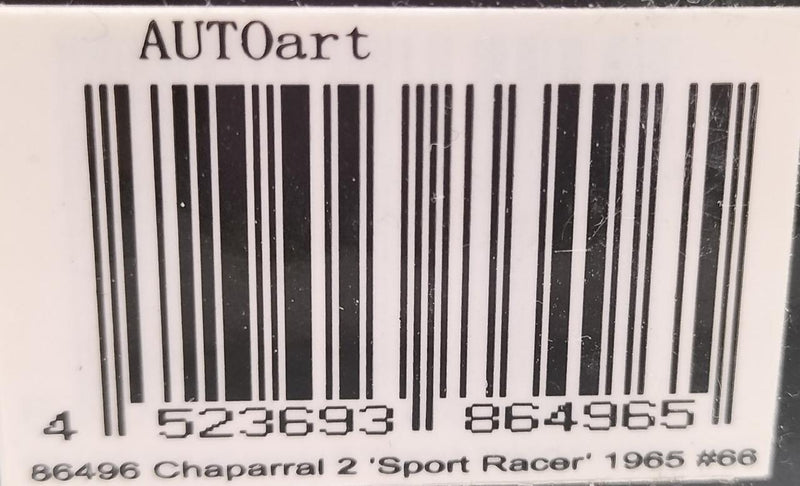 Carica immagine in Galleria Viewer, AUTOart CHAPARRAL 2 SPORT RACER 1965 #66 1/18 Scale Model Car– Used