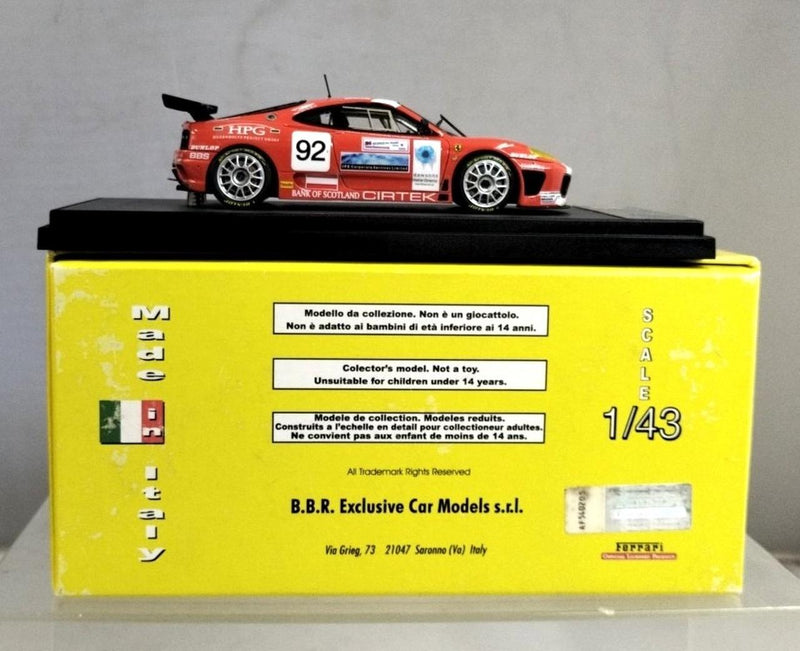 Laden Sie das Bild in Galerie -Viewer, BBR MODELS 1/43 Ferrari 360 Modena N/GT Scale Model Car