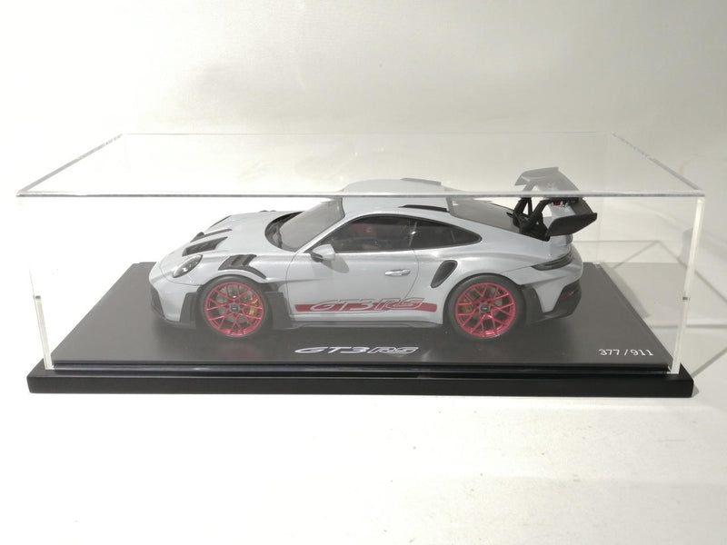 Laden Sie das Bild in Galerie -Viewer, SPARK 1/18 Porsche 911 (992) GT3 Ice Grey Metallic– Used