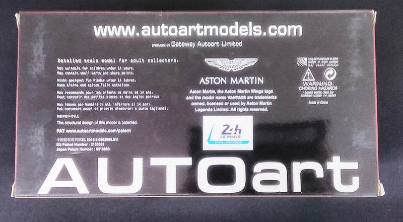 Laden Sie das Bild in Galerie -Viewer, AUTOart Aston Martin Vantage GTE 2018 White 1/18 Scale Car– Used