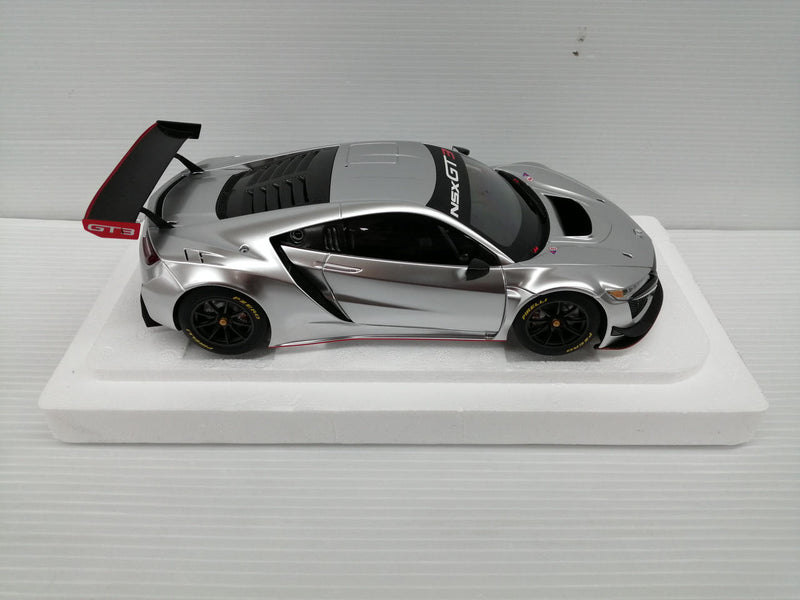 Load image into Gallery viewer, AUTOart HONDA NSX GT3 Silver 1/18 Scale Model Car– Used