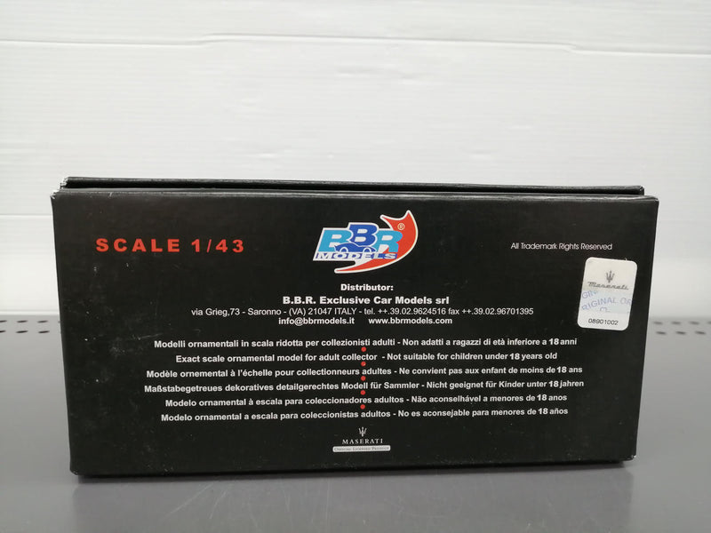 Laden Sie das Bild in Galerie -Viewer, BBR 1/43 Ferrari Maserati Nero Enigma 1/43 Scale Car– Used