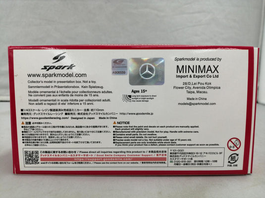SPARK Hatsune Miku AMG 2023 Opening Round Ver. 1/43 Scale Car– Used