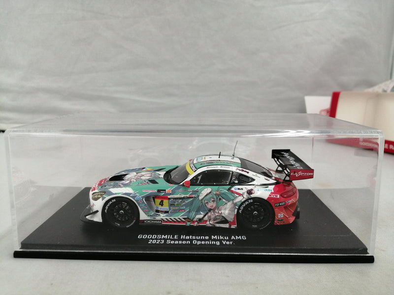 Laden Sie das Bild in Galerie -Viewer, SPARK Hatsune Miku AMG 2023 Opening Round Ver. 1/43 Scale Car– Used