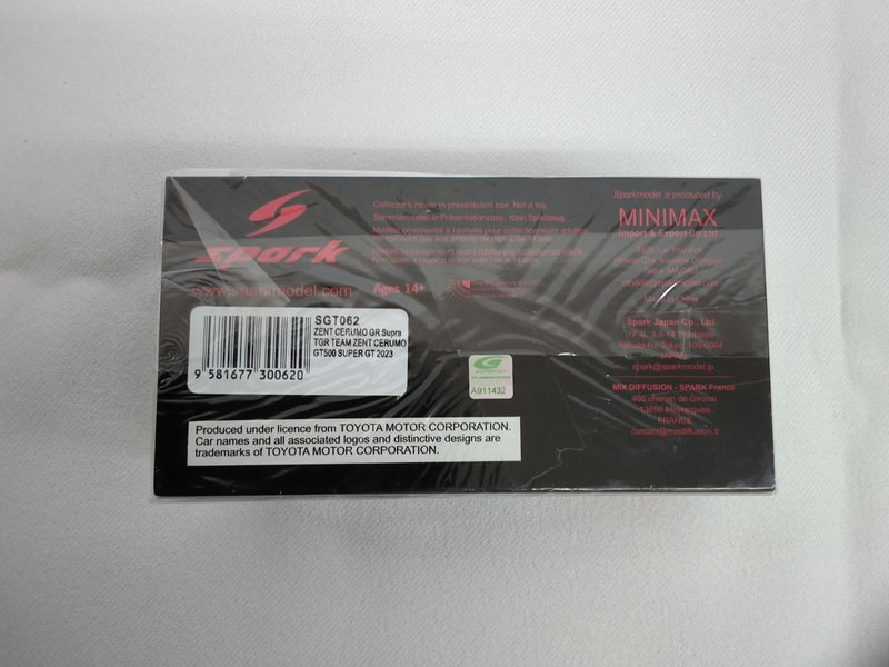 Laden Sie das Bild in Galerie -Viewer, SPARK 1/43 Scale Diecast ZENT CERUMO GR SUPRA 2023– Used
