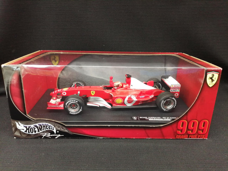 Chargez l'image dans la visionneuse de la galerie, Hot Wheels MICHAEL SCHUMACHER 999 GP POINTS 1/18 Scale Car– Used