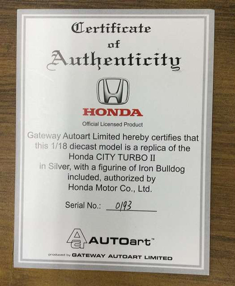 Load image into Gallery viewer, AUTOart Honda City Turbo II 1/18 Scale Model Car– Used