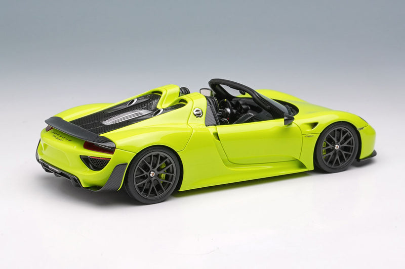 Cargue la imagen en el visor de la galería, EIDOLON EM569D Porsche 918 Spyder Weissach Package 2011 Acid Green Limited 80pcs Make Up 1/43 EM569D