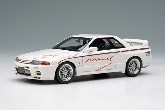 EIDOLON EM644A Mine's Skyline GT-R (BNR32) N1 White (BBS LM Evolution Wheel) Make Up 1/43 EM644A