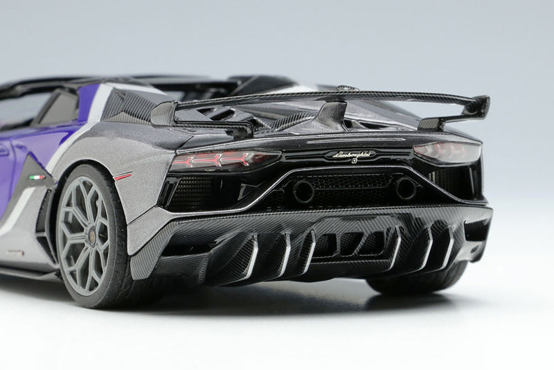 Cargue la imagen en el visor de la galería, EIDOLON EM669C Lamborghini Aventador SVJ Roadster Ado Personam 2tone Paint Viola Hestia / Grigio Lynx Limited 150pcs Make Up 1/43 EM669C