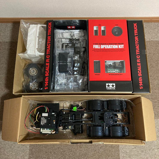 Used Tamiya Full Operation Truck Partially Assembled Full Set with Full Bearings