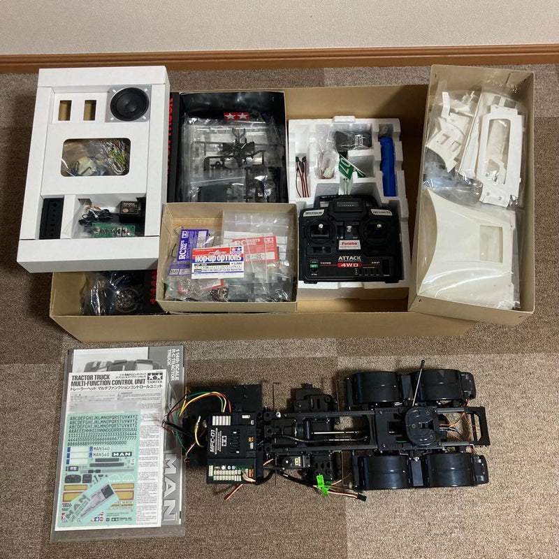Load image into Gallery viewer, Used Tamiya Full Operation Truck Partially Assembled Full Set with Full Bearings