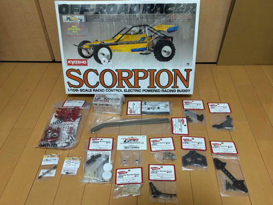 Used Kyosho 1/10 Scorpion 2014 Off-Road RC Car Kit Unopened with Many Option Parts