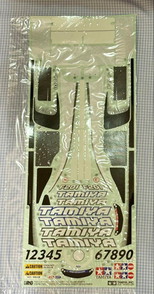 Used Tamiya 1/10 F201 Chassis Kit with 2 Bodies Unused