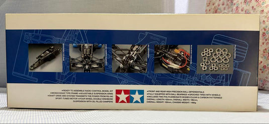 Used Tamiya 1/10 F201 Chassis Kit with 2 Bodies Unused