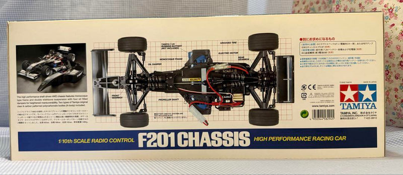Laden Sie das Bild in Galerie -Viewer, Used Tamiya 1/10 F201 Chassis Kit with 2 Bodies Unused
