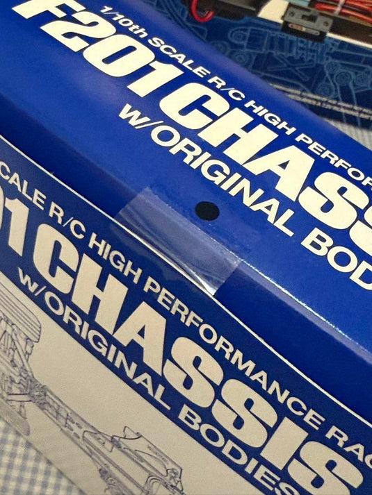 Used Tamiya 1/10 F201 Chassis Kit with 2 Bodies Unused