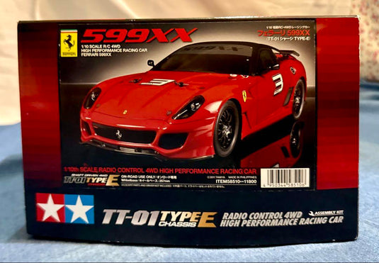 Used Tamiya Ferrari 599XX TT-01 Type E Chassis Unassembled RC Car Kit