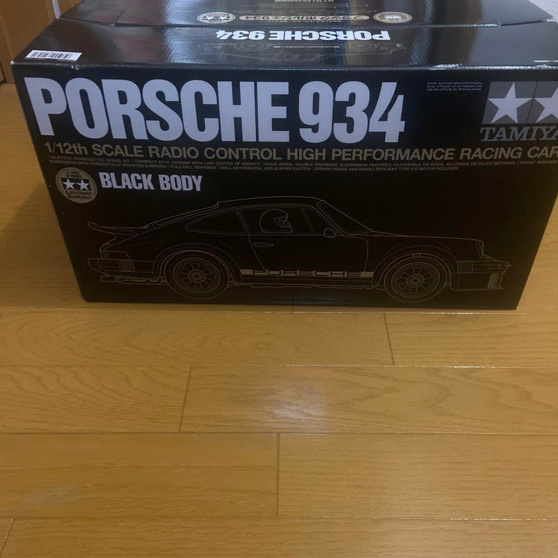 Load image into Gallery viewer, Used Tamiya 1/12 Black Porsche 934 GT-01 Chassis Limited Unassembled Kit