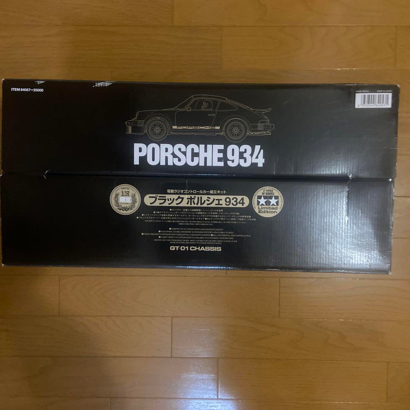 Load image into Gallery viewer, Used Tamiya 1/12 Black Porsche 934 GT-01 Chassis Limited Unassembled Kit