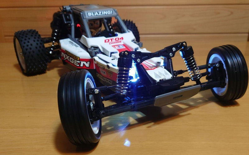 Load image into Gallery viewer, Used Tamiya Fighter NXGEN DT-04 Assembled Full Set with Sanwa MX-6 and LEDs Unused