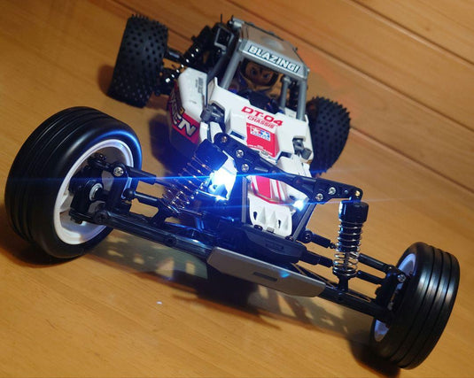Used Tamiya Fighter NXGEN DT-04 Assembled Full Set with Sanwa MX-6 and LEDs Unused