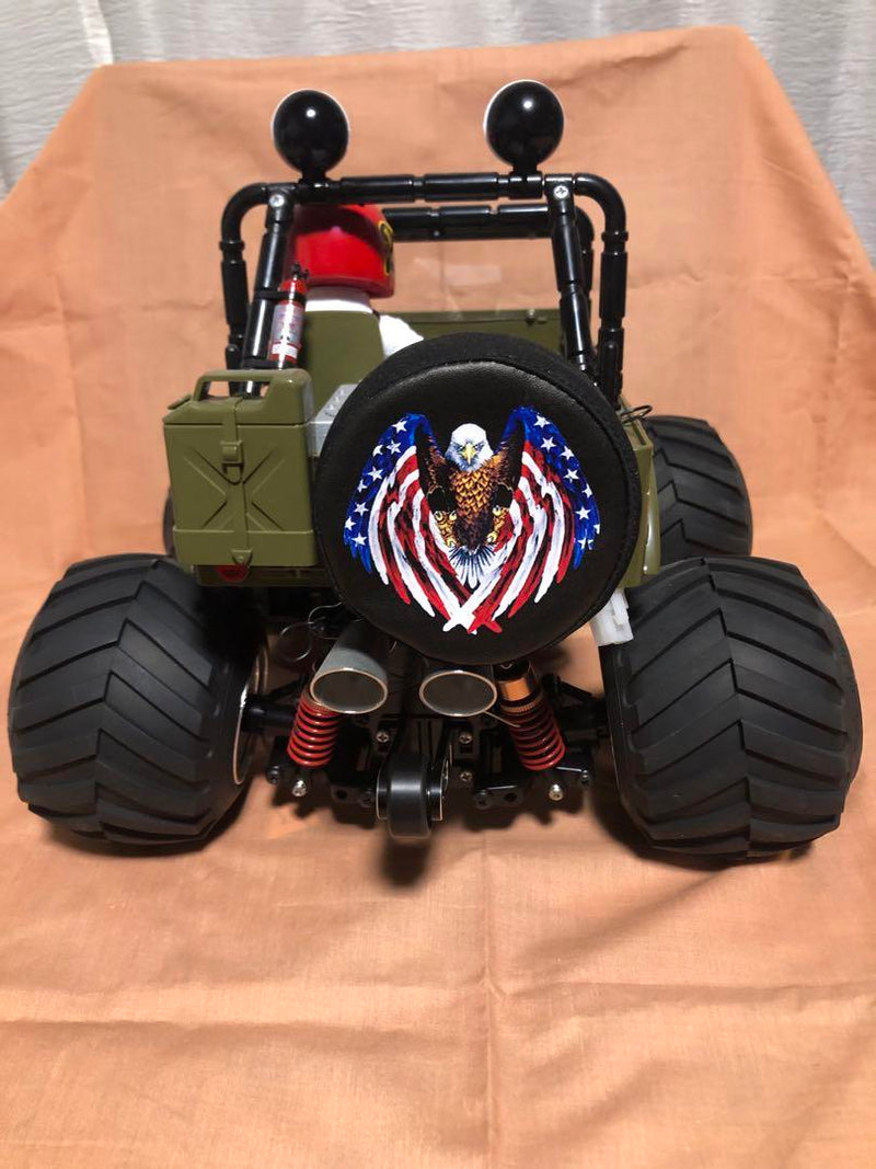 Chargez l'image dans la visionneuse de la galerie, Used Tamiya Wild Willy 2 Custom Assembled RC Car Olive Drab with Radio