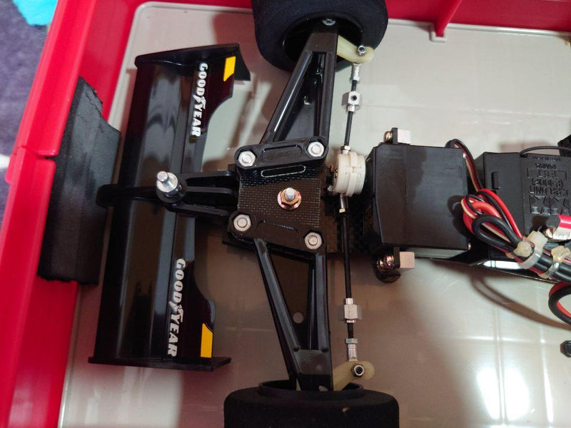 Load image into Gallery viewer, Used Ferrari F187 RC Car with Kyosho Pit Box and Spare Tires