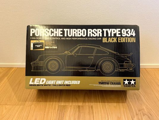 Used Tamiya 1/10 Porsche Turbo RSR 934 Black Edition TA02SW Kit Unassembled