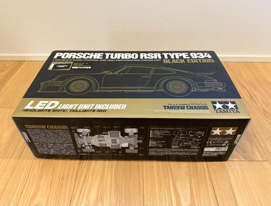 Used Tamiya 1/10 Porsche Turbo RSR 934 Black Edition TA02SW Kit Unassembled