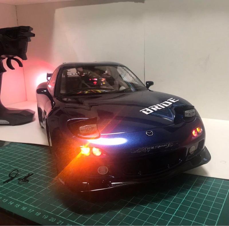 Chargez l'image dans la visionneuse de la galerie, Used Tamiya TT-02 Mazda RX-7 Assembled Full Set RC Car with Sanwa MX-6 Radio