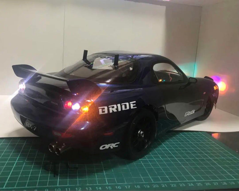 Chargez l'image dans la visionneuse de la galerie, Used Tamiya TT-02 Mazda RX-7 Assembled Full Set RC Car with Sanwa MX-6 Radio