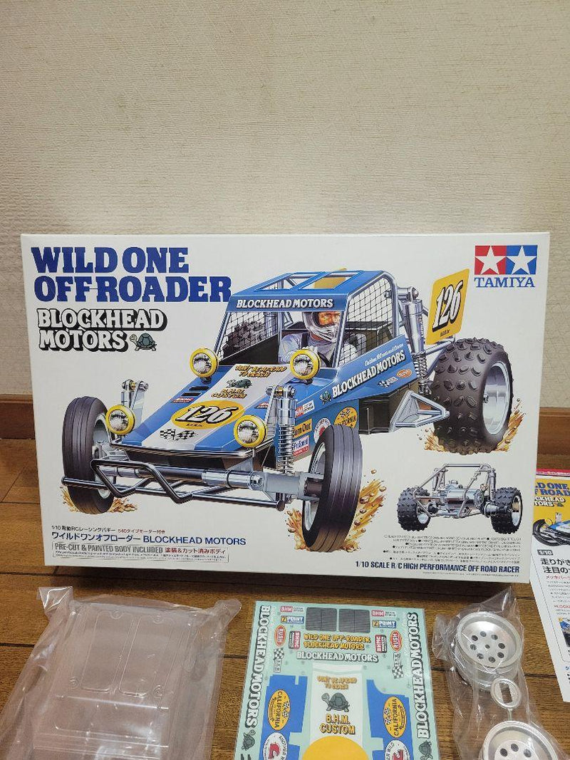 Chargez l'image dans la visionneuse de la galerie, Used Tamiya Wild One Off-Roader Blockhead Motors Unused Kit with Spare Body