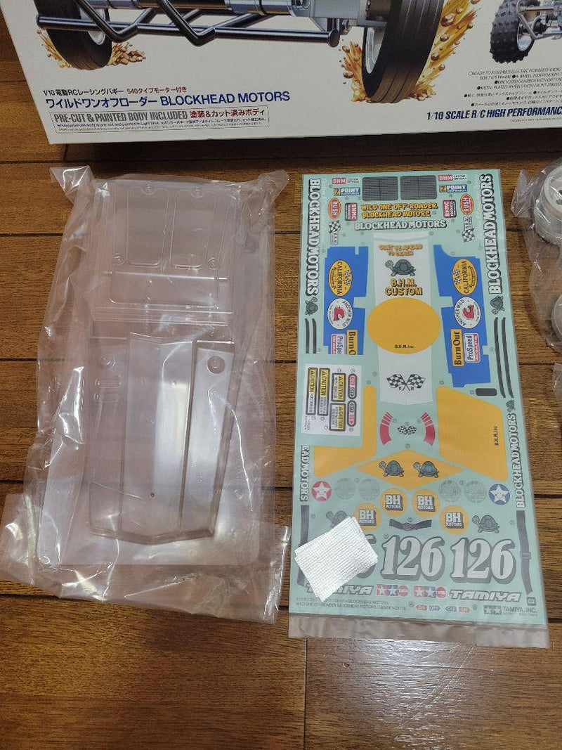 Chargez l'image dans la visionneuse de la galerie, Used Tamiya Wild One Off-Roader Blockhead Motors Unused Kit with Spare Body