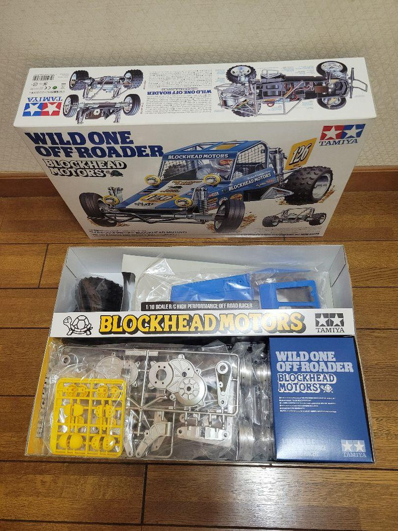 Chargez l'image dans la visionneuse de la galerie, Used Tamiya Wild One Off-Roader Blockhead Motors Unused Kit with Spare Body