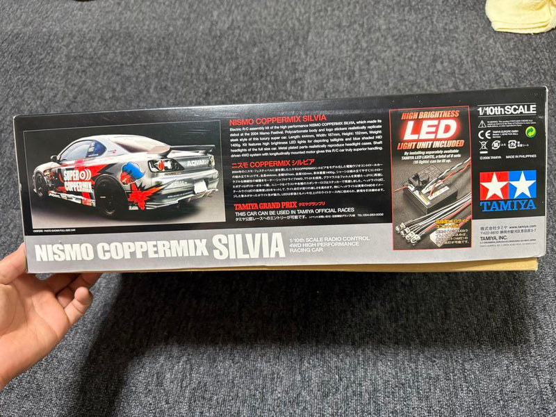 Chargez l'image dans la visionneuse de la galerie, Used Tamiya TT-01 Nismo Coppermix Silvia RC Car Unassembled Kit with LED