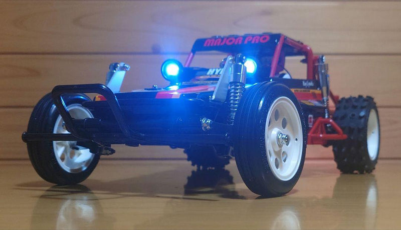 Chargez l'image dans la visionneuse de la galerie, Used Tamiya Wild One Off-Roader Assembled Full Set with Sanwa MX-6 and LEDs Unused