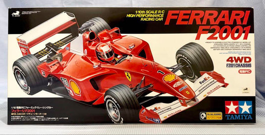 Used Tamiya Ferrari F2001 1/10 F201 Chassis 4WD RC Car Kit Unused