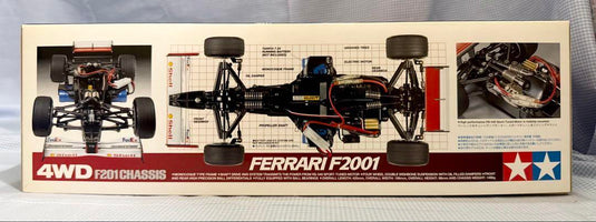 Used Tamiya Ferrari F2001 1/10 F201 Chassis 4WD RC Car Kit Unused