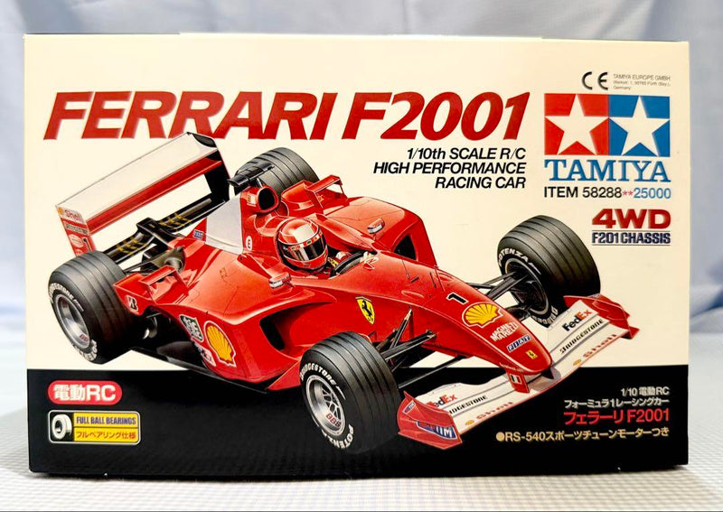 Load image into Gallery viewer, Used Tamiya Ferrari F2001 1/10 F201 Chassis 4WD RC Car Kit Unused