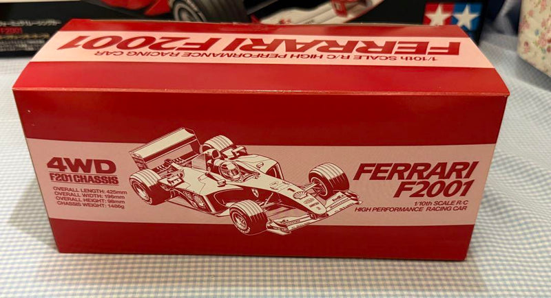 Load image into Gallery viewer, Used Tamiya Ferrari F2001 1/10 F201 Chassis 4WD RC Car Kit Unused