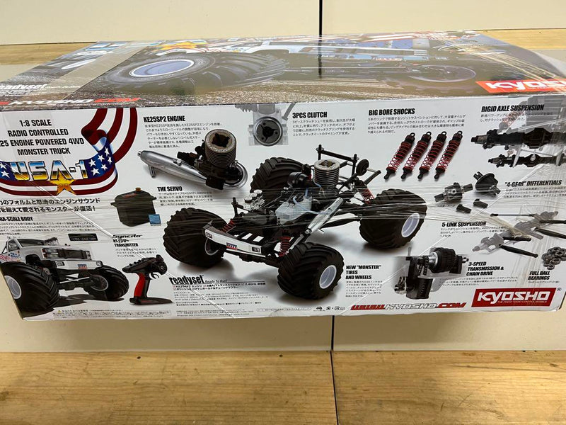 Laden Sie das Bild in Galerie -Viewer, Kyosho 1/8 USA-1 4WD Monster Truck GP 25 Engine - Used
