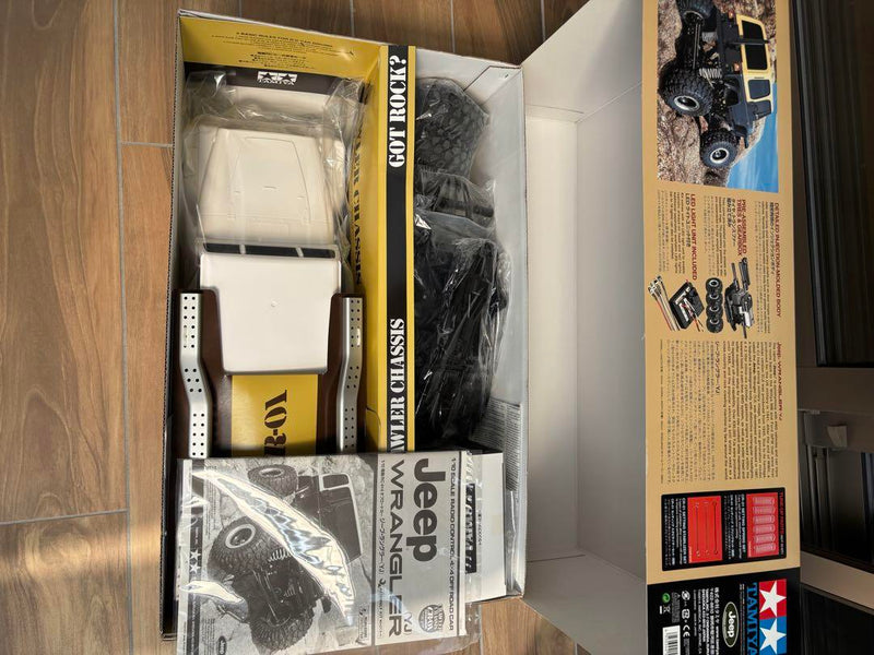 Load image into Gallery viewer, Used Tamiya 1/10 Jeep Wrangler 4WD Off-Road RC Car with LED Lights