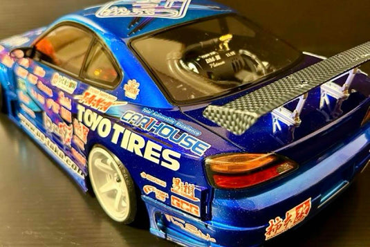Used Reve D S15 Silvia RC Car Body with TAKA Vinyl Graphics Painted Unused
