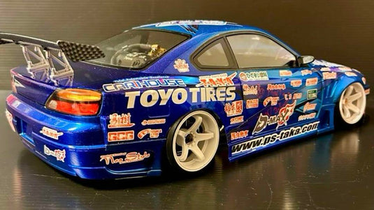 Used Reve D S15 Silvia RC Car Body with TAKA Vinyl Graphics Painted Unused