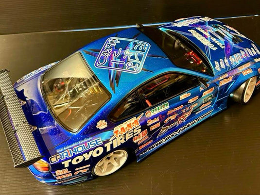 Used Reve D S15 Silvia RC Car Body with TAKA Vinyl Graphics Painted Unused