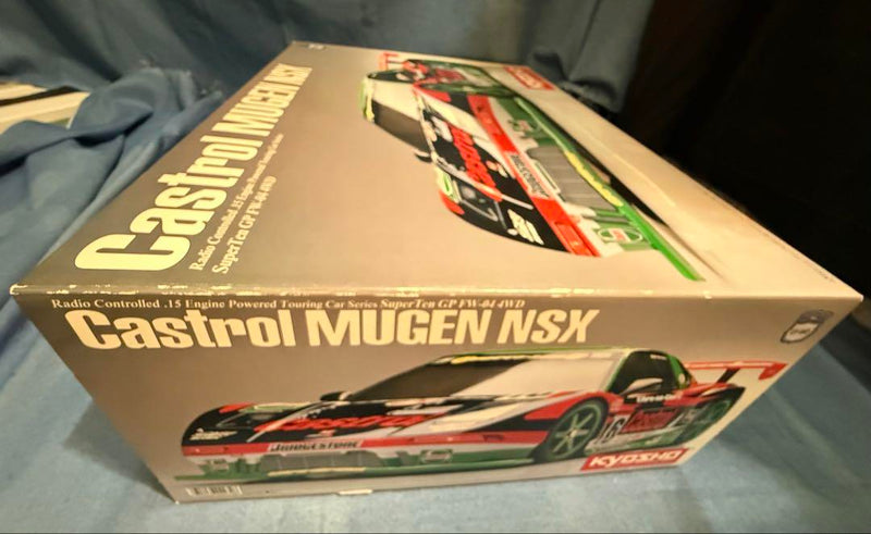 Laden Sie das Bild in Galerie -Viewer, Kyosho Castrol MUGEN NSX GP RC Car Kit with 5 Optional Parts Sets New - Used