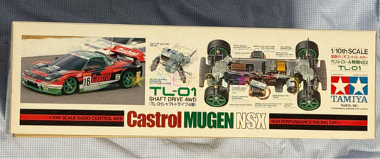 Used Tamiya Castrol Mugen NSX 1/10 TL-01 Chassis 4WD RC Car Kit Unused