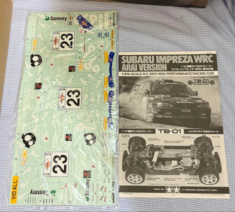 Chargez l'image dans la visionneuse de la galerie, Used Tamiya Subaru Impreza WRC Arai Version TB-01 Chassis Rally Car Kit Unused